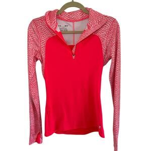 Under Armour HeatGear Women’s Long Sleeve Shirt Small Pink Athletic Thumb Holes